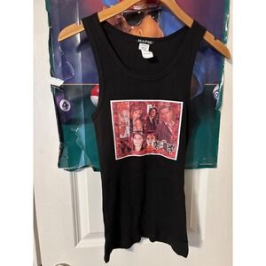 Mapsi RBD Rebelde Graphic Ribbed Tank Top Black Cotton XL Style #001